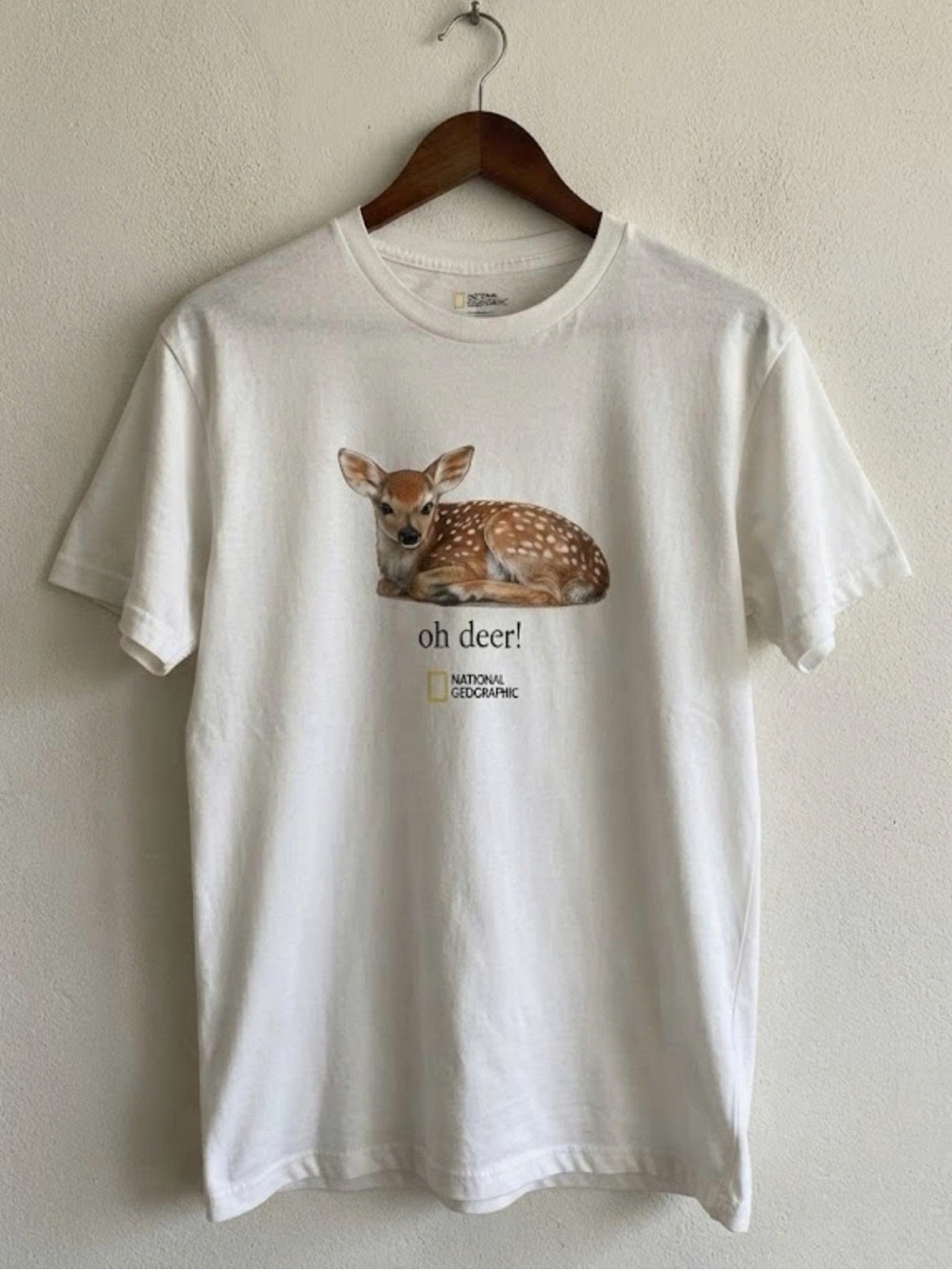 Gildan White Tee with Fawn Graphic | Unisex Shirt